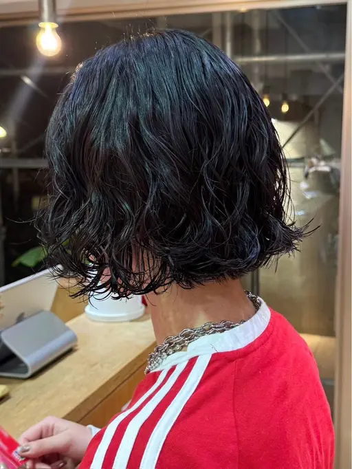 カット✂️（スタイリスト）➕パーマ🐶　　　　　　　　　　💙ショート​〜​ミディアム💙