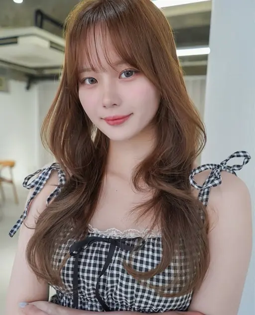 ダブルカラー【インナーカラー/イヤリングカラーのみ】ブリーチ×カラー＋毛先1cmカット