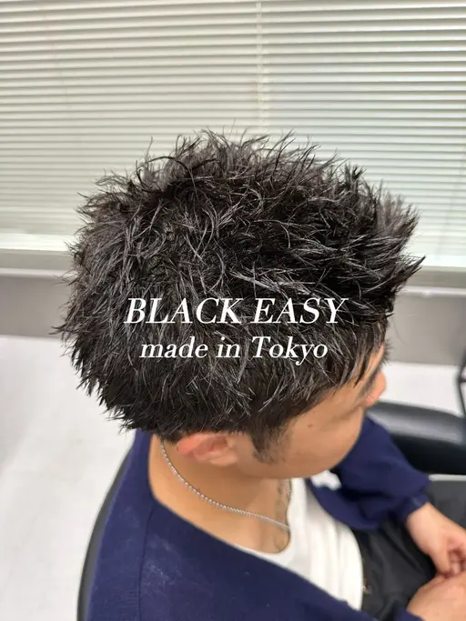 カット➕ブラックイージーパーマ🏴