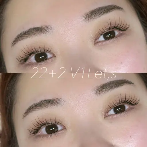 🌙11月限定🌙【まつげエクステ×まつげパーマ】素顔なのに盛れるV1Let,sリフテッドラッシュ 40本 オフなし