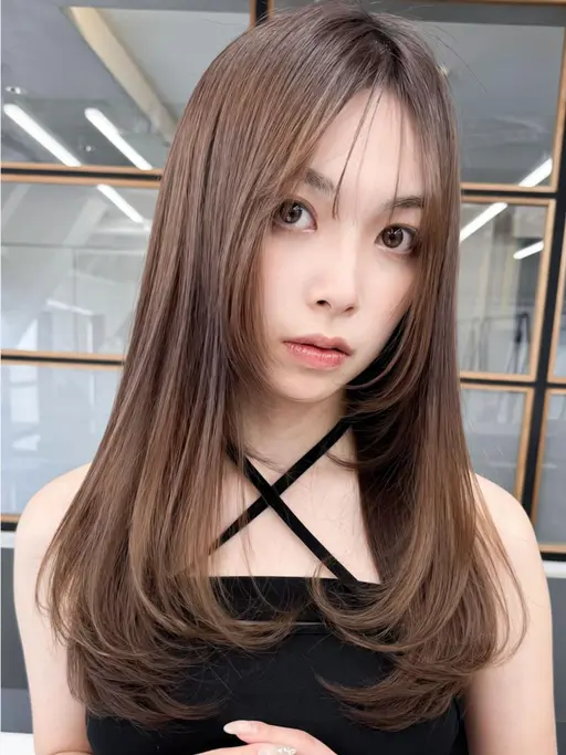 【女性人気No.2】韓国風レイヤーカット＋艶カラー＋超音波トリートメント