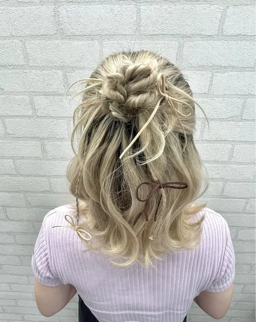 平日ヘアセットアレンジ🎀🫧