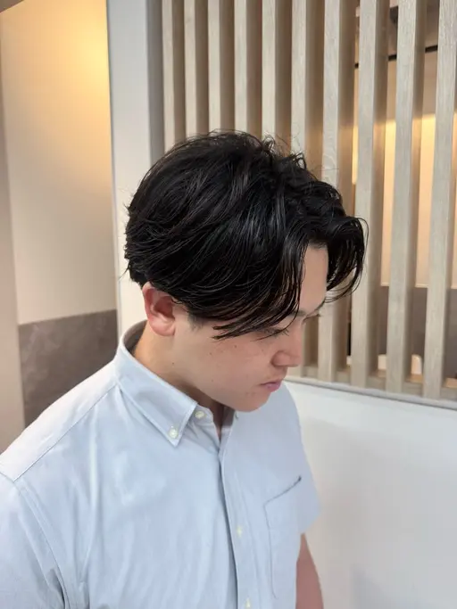 【8/6(水)19：00～限定】(社内講習モデル)メンズカット&パーマ(ブリーチ毛不可)