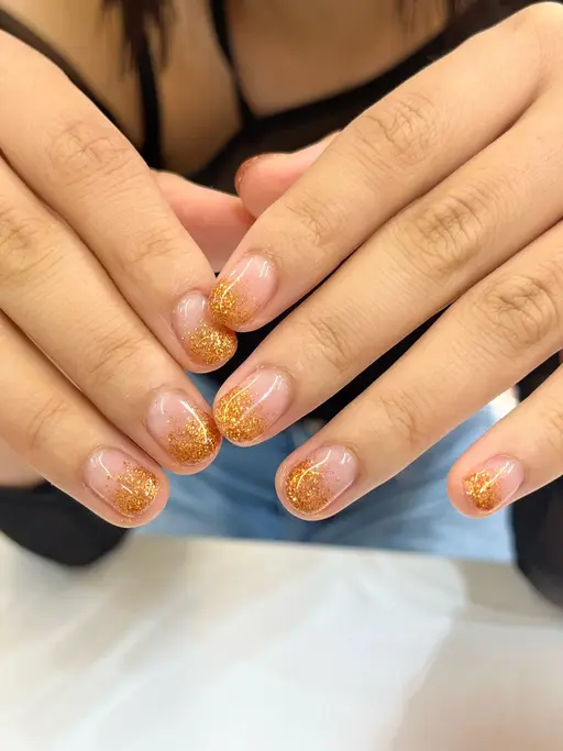 🩵オフなし🩵ラメグラデーションネイル