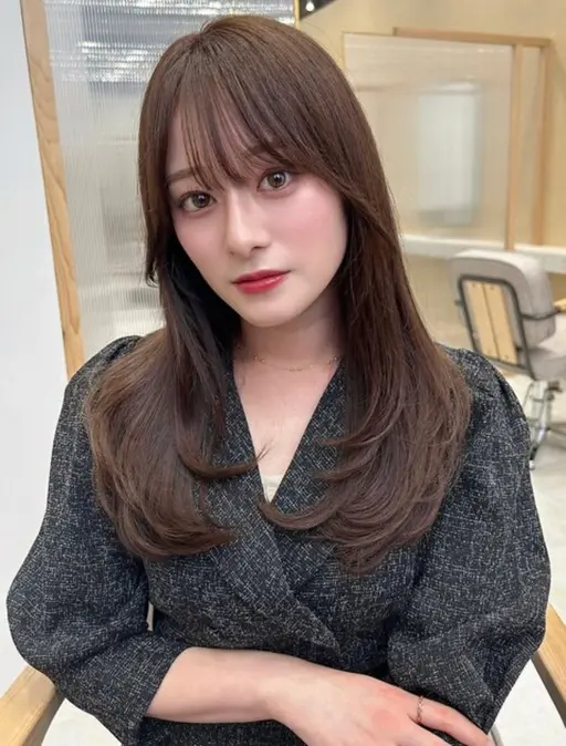 【韓国大人レイヤーカット】ワンカールでかわいいゆるふわ大人レイヤースタイル