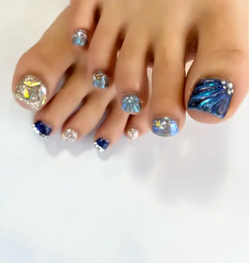 【オフ無料】フットネイル　フルデザイン💅