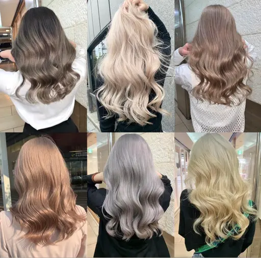 ミニモ限定✨【人気No2ハイトーンクーポン】カット+ホワイトブリーチダブルカラー➕フルカラー➕¥9900