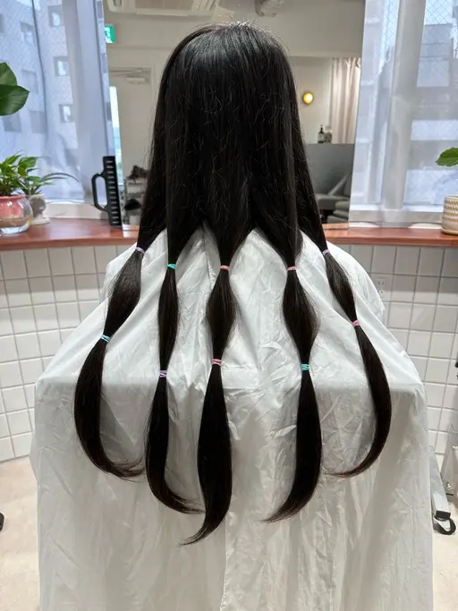 🉐【ヘアドネーション】カット+カラー＋トリートメント(ショート・ボブ限定・31cm以上)