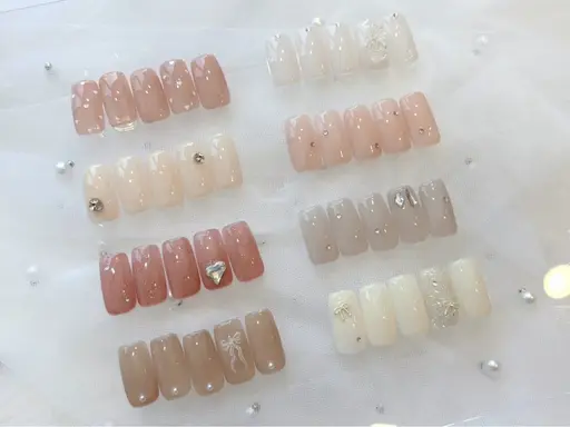 【hand】12/15 15:30~限定‼️オフなしシンプルビジュー💎¥1000 (60分)