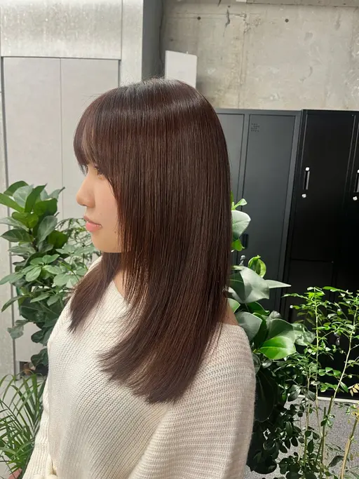 【カラー＋トリートメント】　✨艶カラー✨Aujua４stepトリートメント