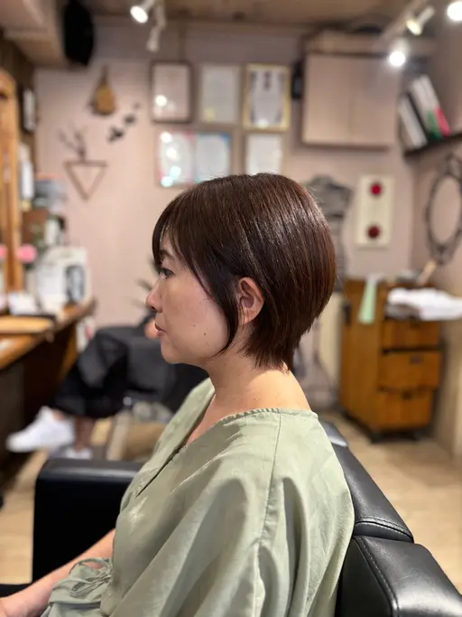 ワンカラー＋ショートレイヤー練習モデル🙇🏻‍♂️🩵黒染め・ブリーチ不可
