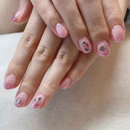 【当日限定💅】50色から選べるラメグラデーション✨（オフ込み）※長さだし・亀裂補強、パーツは＋料金で可能🌈