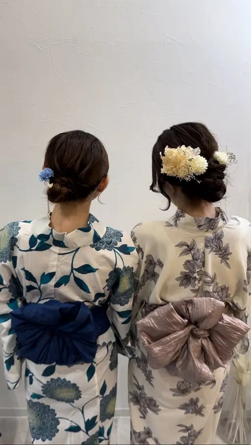 お祭りや花火大会に🩶着付け➕ヘアセット🩶