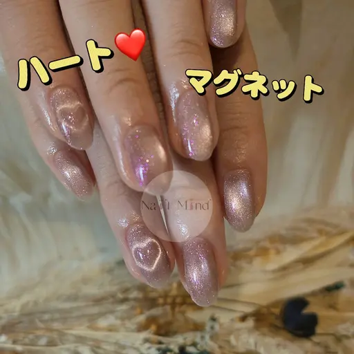 【練習モデル募集】マグネットネイル　ハート❤️/サークル/斜め/全面【オフ無し】フォルム成形付き