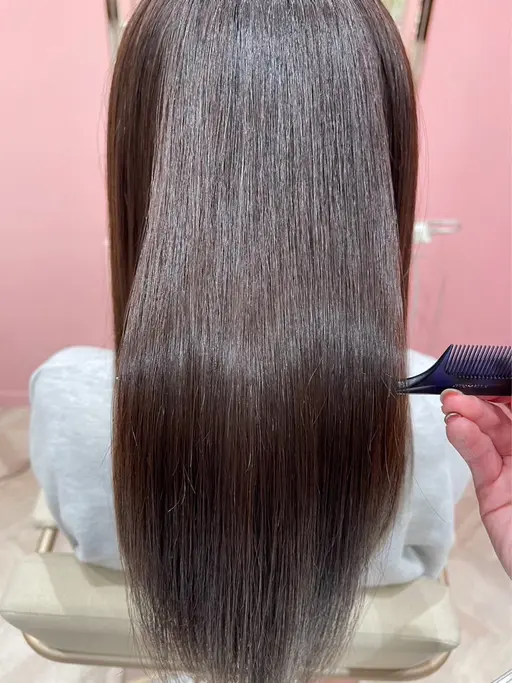 平日限定‼️      【植物由来成分93%配合、艶カラー】AVEDAオーガニックカラー＋カット＋水素トリートメント