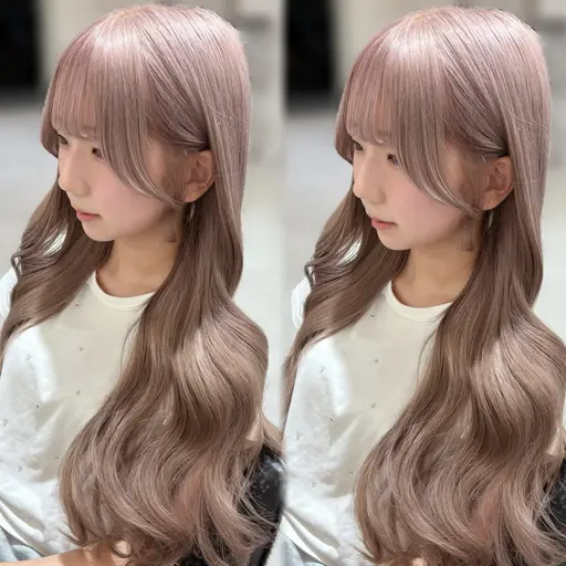【人気No.1🪄✨】盛れる前髪・顔周りカット+ケアカラー+艶トリートメント🎀※ロング料金なし