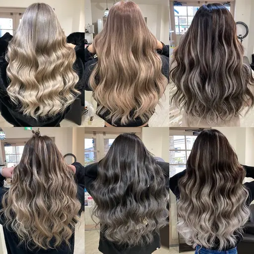 ✨【人気No.1クーポン】🌸ボブから🇰🇷韓国っぽ透明感ロングヘアへ✨最高級人毛レミーシールエクステ⭐️80枚⭐️