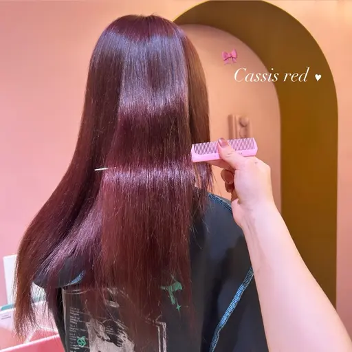 プレミアムケアカラー🍒💗 艶々ブランドcolor＋最上級ケアAujuaトリートメント付き🪄︎︎🪞
