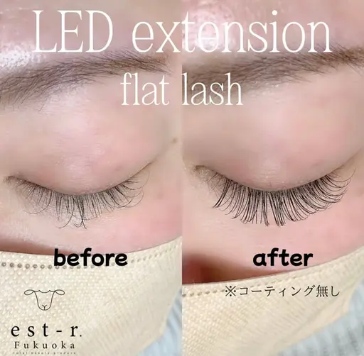［🍮︎︎ LEDエクステ🍮︎︎ ］フラットラッシュ100本迄（90分）