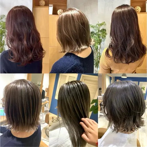 🌈【人気No１・ダメージ40%off】🌈カット+オーガニックカラー+ヘアケア ￥7500