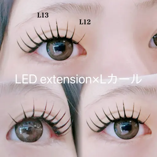 【LED★Lカールフラットラッシュ100本】下がりまつ毛の方必見