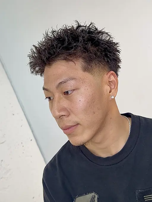 カット➕ピンパーマ スパイキーショート