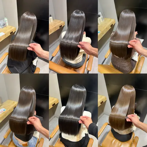 髪質改善ストレート＋カット＋髪質改善専用トリートメント付き(つるりんちょ)