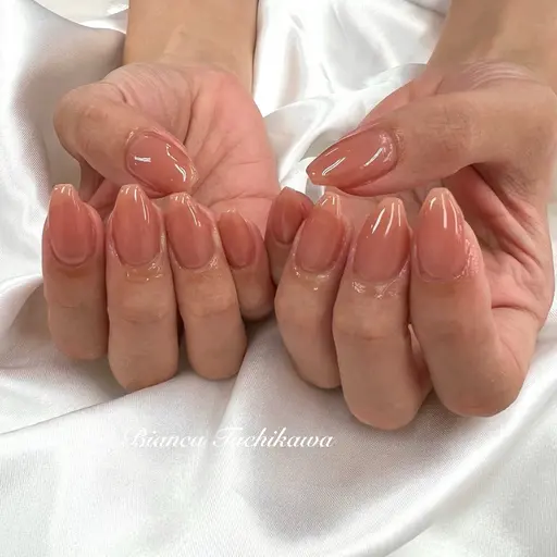《初回オフ無料》💗ちゅるちゅる血色カラーネイル💗チークネイルも可❣️【立川/パラジェル登録店】