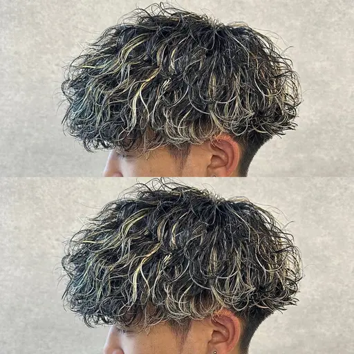 🌊業界屈指🌊波巻きパーマ＋メンズカット🔥（特殊パーマ代込）