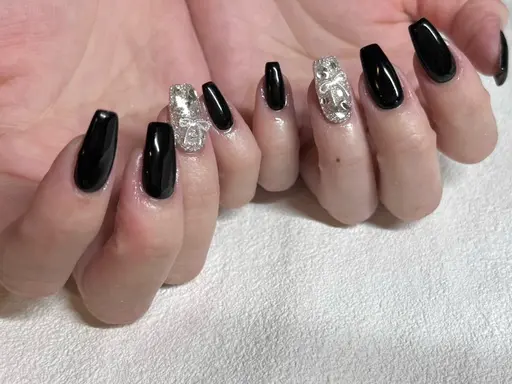 【オフあり】10本長さ出し(アクリル)Hand ワンカラー