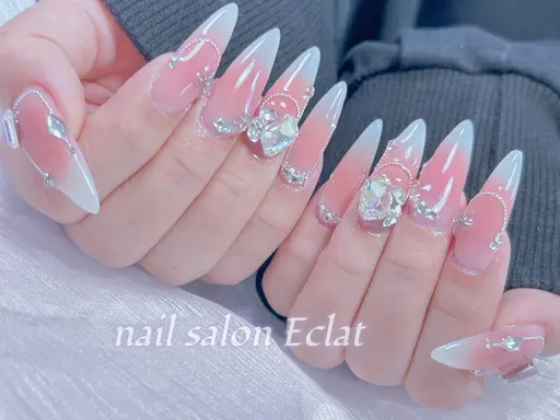 🎀 🎀【アクリルスカルプ10本】 ☆超人気☆高級パーツ付け放題コース