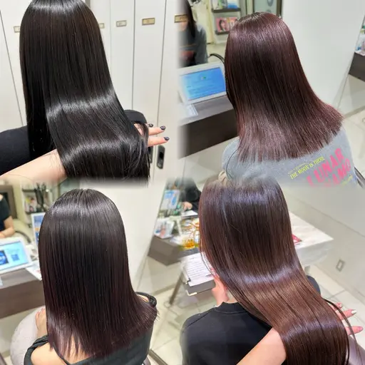 【憧れのツヤ髪に💖】カット+髪質改善カラー+トリートメント«超音波アイロン付き»🫧✨