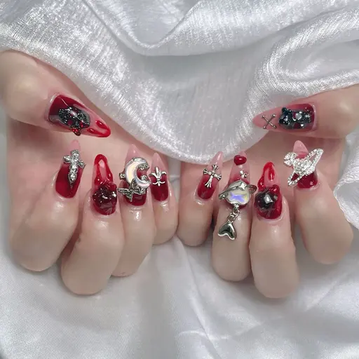 🉐(人気No2)💅💚❤️💛10本+アートやり放題+パーツつけ放題🉐8800¥
