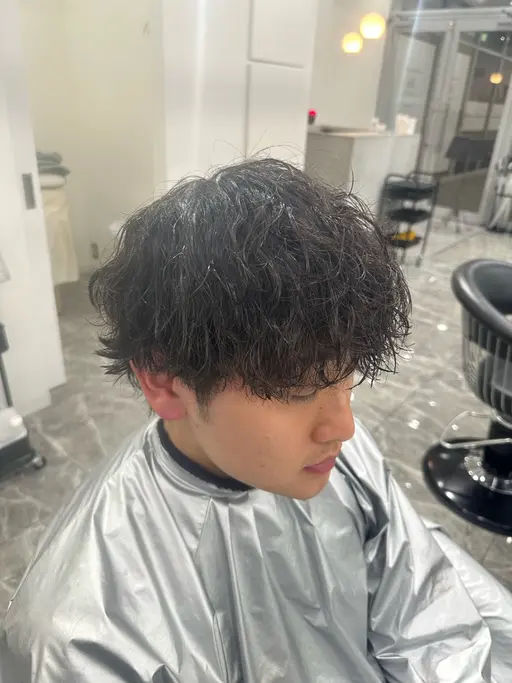 🩵カット➕パーマモデル🩵メンズ限定※どんなデザインにしたいかおくっていただきたいです