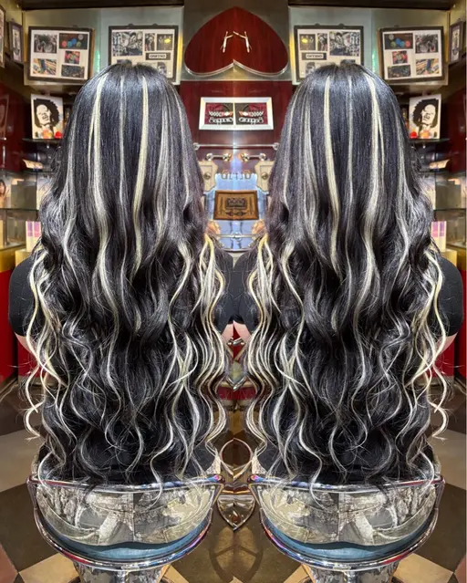 【12月末まで】🌺編み込みエクステ人毛50%×人工50%ハイライトかインナー10本🌺