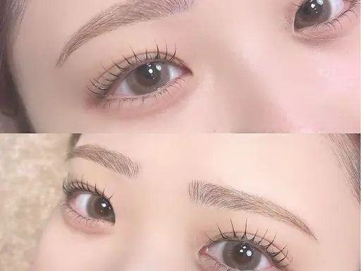 🧺SET割🧺【人気No.1メニュー♪オプション2つ無料！】まつげパーマ+眉毛ワックス　通常¥10,000