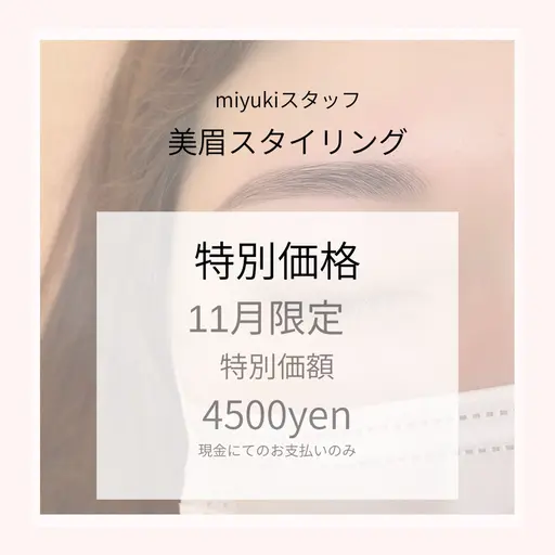 美眉スタイリング特別価格