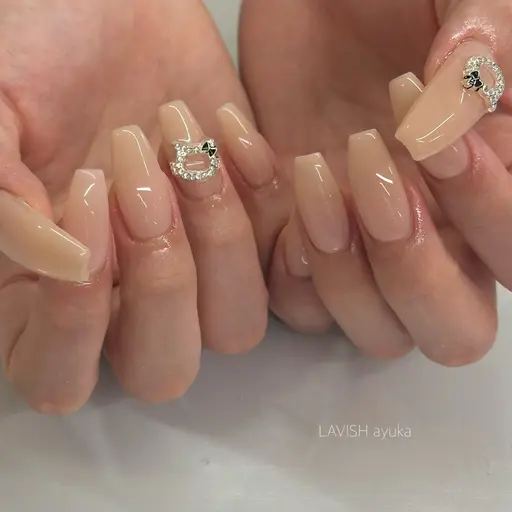 【𝙷𝚊𝚗𝚍】美フォルムワンカラー𝚘𝚛ラメグラ(オフなし)