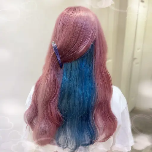 💞🐳ダメージが気になるけどデザインがしたい方へ【9.10.11.12月限定】ケアブリーチ付きWデザインカラー🐳💞