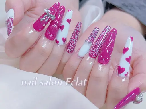 🎀 🎀【アクリルスカルプ10本】 ☆超人気☆高級パーツ付け放題コース