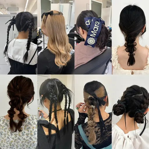 ヘアアレンジ⋆⸜🎀⸝‍⋆♡結婚式お呼ばれヘアからお出かけ前のセット♡お祭りアレンジも🙆‍♀️