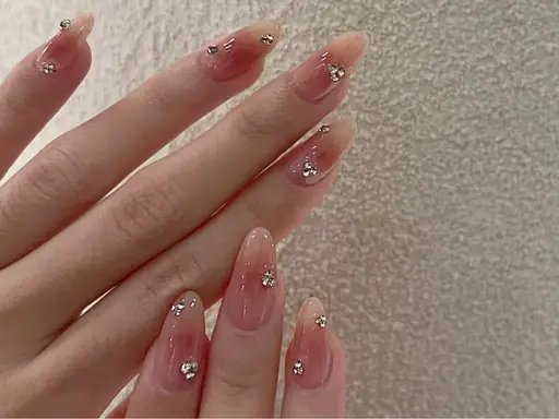 🎀[オフあり・美フォルム・ケア込] 🎀【SNSで話題】ふんわり可愛い🎀チークネイル💅韓国っぽネイル好き必見