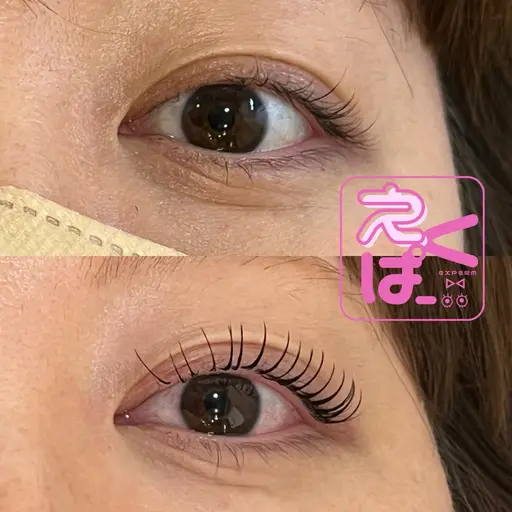 カラエク♡下がりまつ毛必見👀【新技術エクパーマ】⭐️ダメージを最小限に抑える技術🌟カラーエクステパーマ🩵🩷🧡