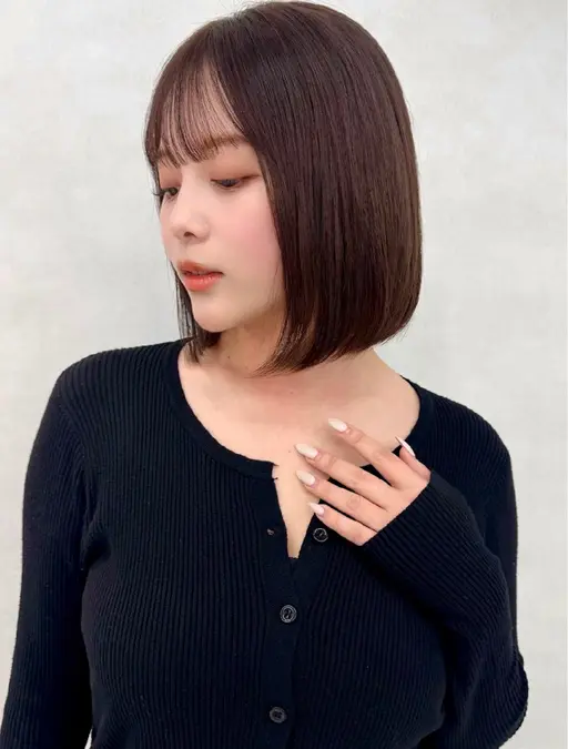 🇰🇷韓国トレンドヘア『ぱっつんボブ➕ワンカラー➕(選べる)トリートメント』