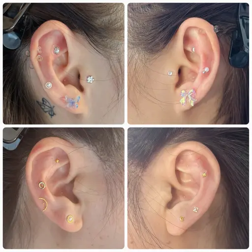 ✨耳つぼジュエリー✨両耳10粒　ヘッド&耳マッサージ付き👂💎