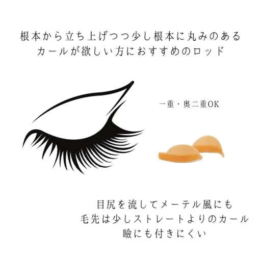まつげパーマ/オレンジの指定ロッド