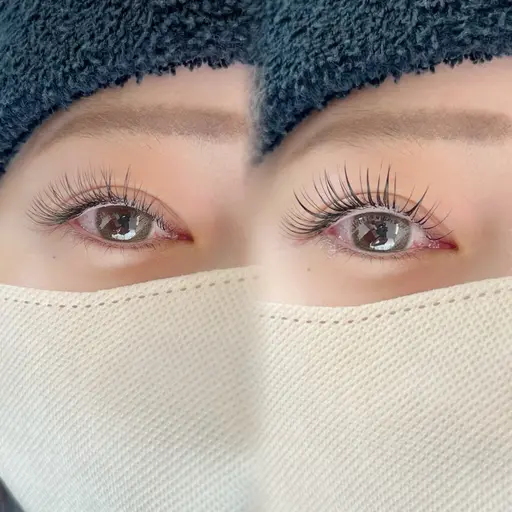 アンドヘルシー🌿LEDフラットラッシュ80本(エクステ＆パーマ) 🌿美容液コーティング付き