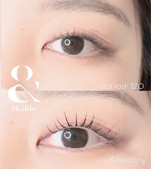 自然なお目元に💫⭐︎＆healthy(フラットラッシュ+まつパ）120本🫧