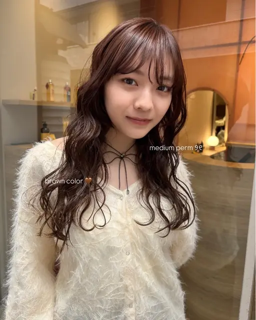 デジタルパーマ+oggi ottoトリートメント🍂🤍               長さミディアムパーマ