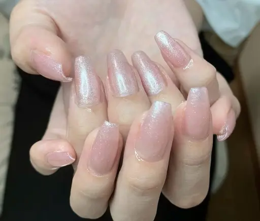 自爪ジェルオフ無料❣️大人上品ワンカラー💅ちゅるんオフィス系、シンプルor📸フラッシュ